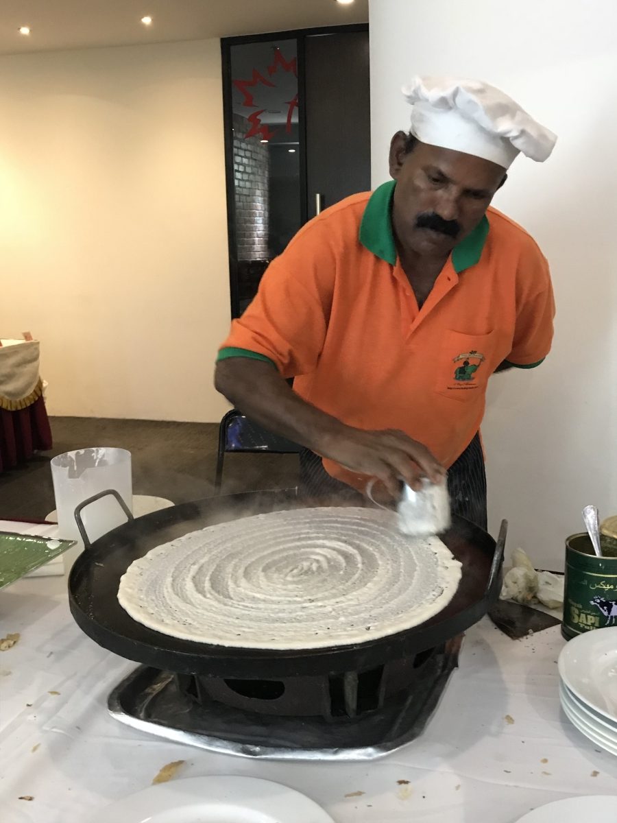 The live thosai station -- a huge hit and a real crowd-pleaser -- churned out mouth-watering thosai after thosai, made extra fragrant with generous drizzles of ghee.