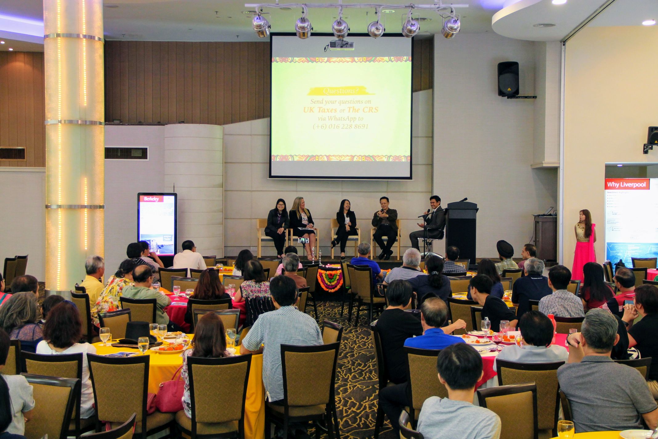 In the hall at the CRS & Tax Talk