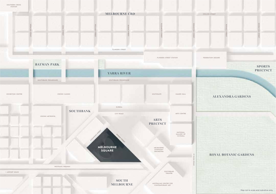 Melbourne Square Location Map