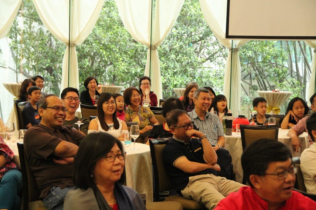 Attendees getting their dose of humor for the day