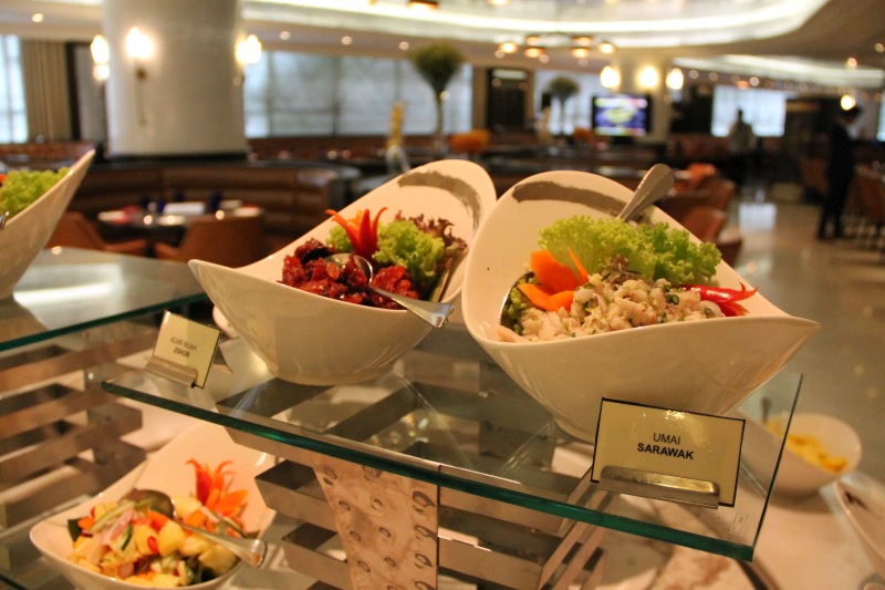Acar buah and umai were some of the more exotic foods available to taste