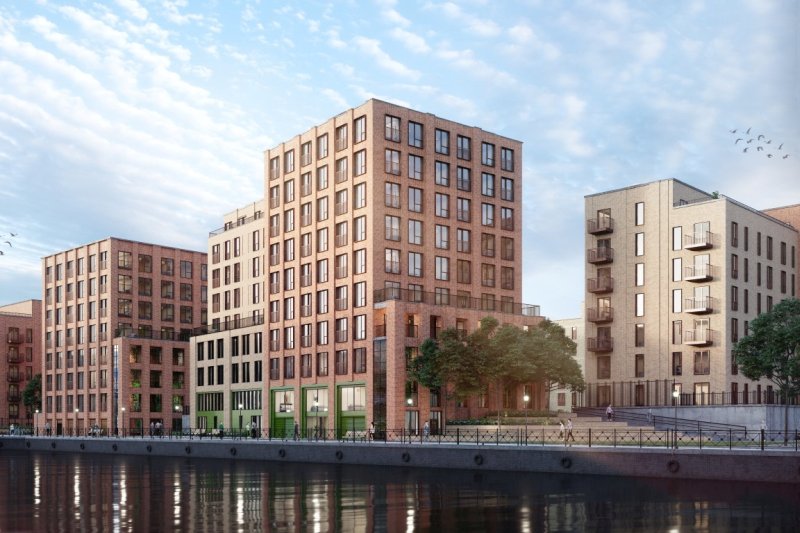 Residents can enjoy picturesque views of the historic Manchester Ship Canal.
